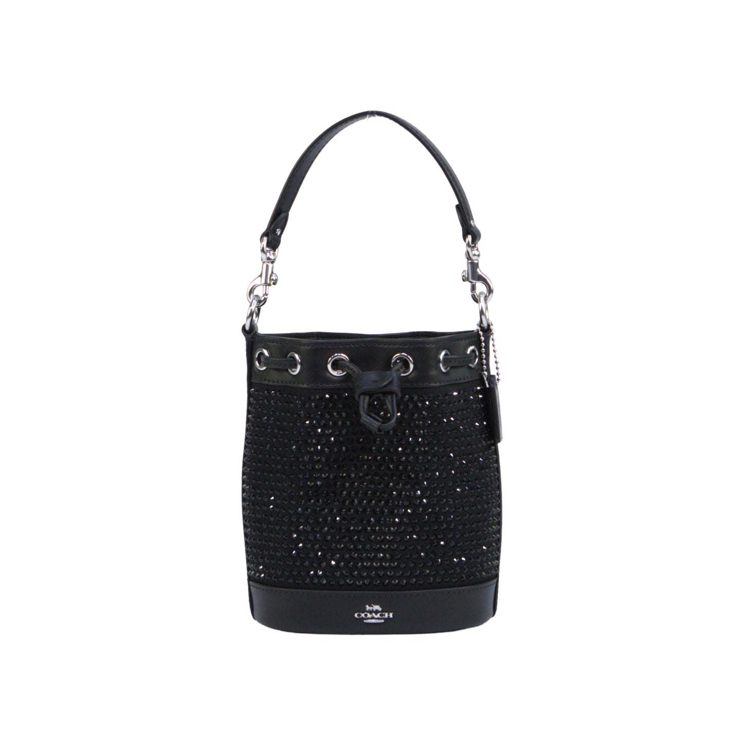 COACH CX213 SV/BK MINI BUCKET BAG CRYSTAL BLACK