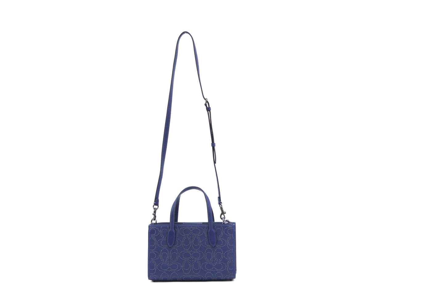 COACH CX266 SIGNATURE RIV NINA SMALL TOTE TRUE NAVY
