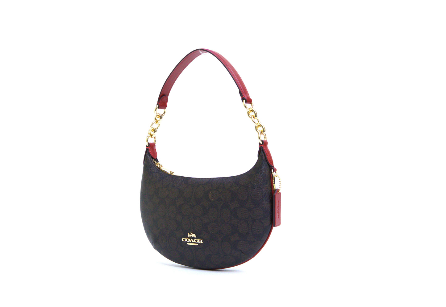 COACH CX811 SIGNATURE PAYTON WALNUT/BOLD RED