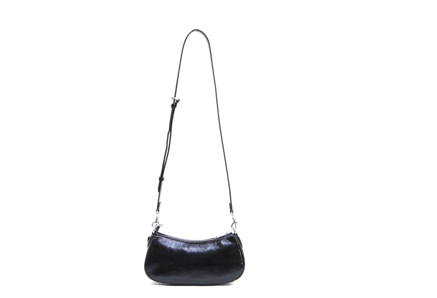 COACH CV943 CRNKL PTNT ASHTON SHOULDER BAG BLACK