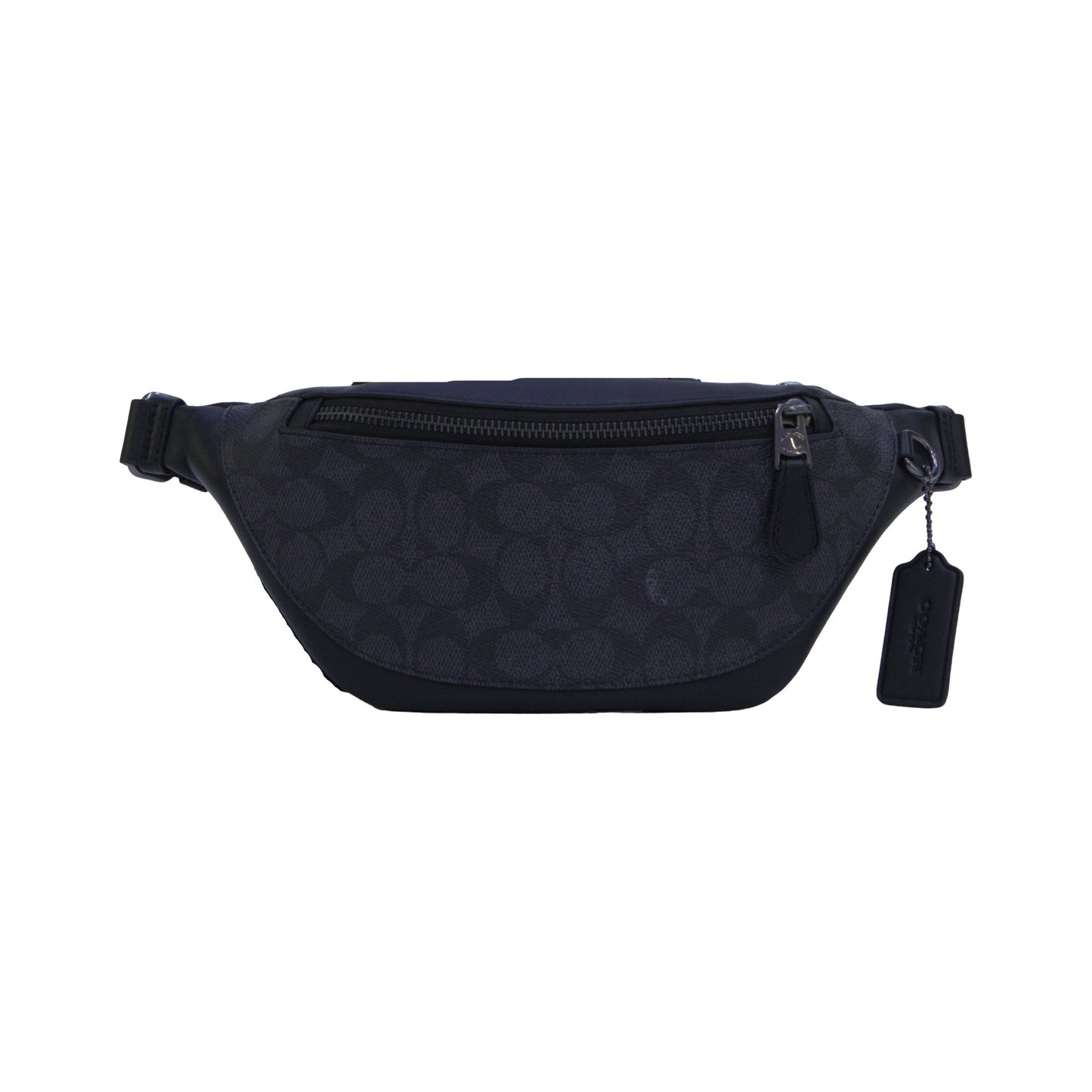 COAH CV926 WARREN BELT BAG SIGNATURE CHARCOAL/BLACK