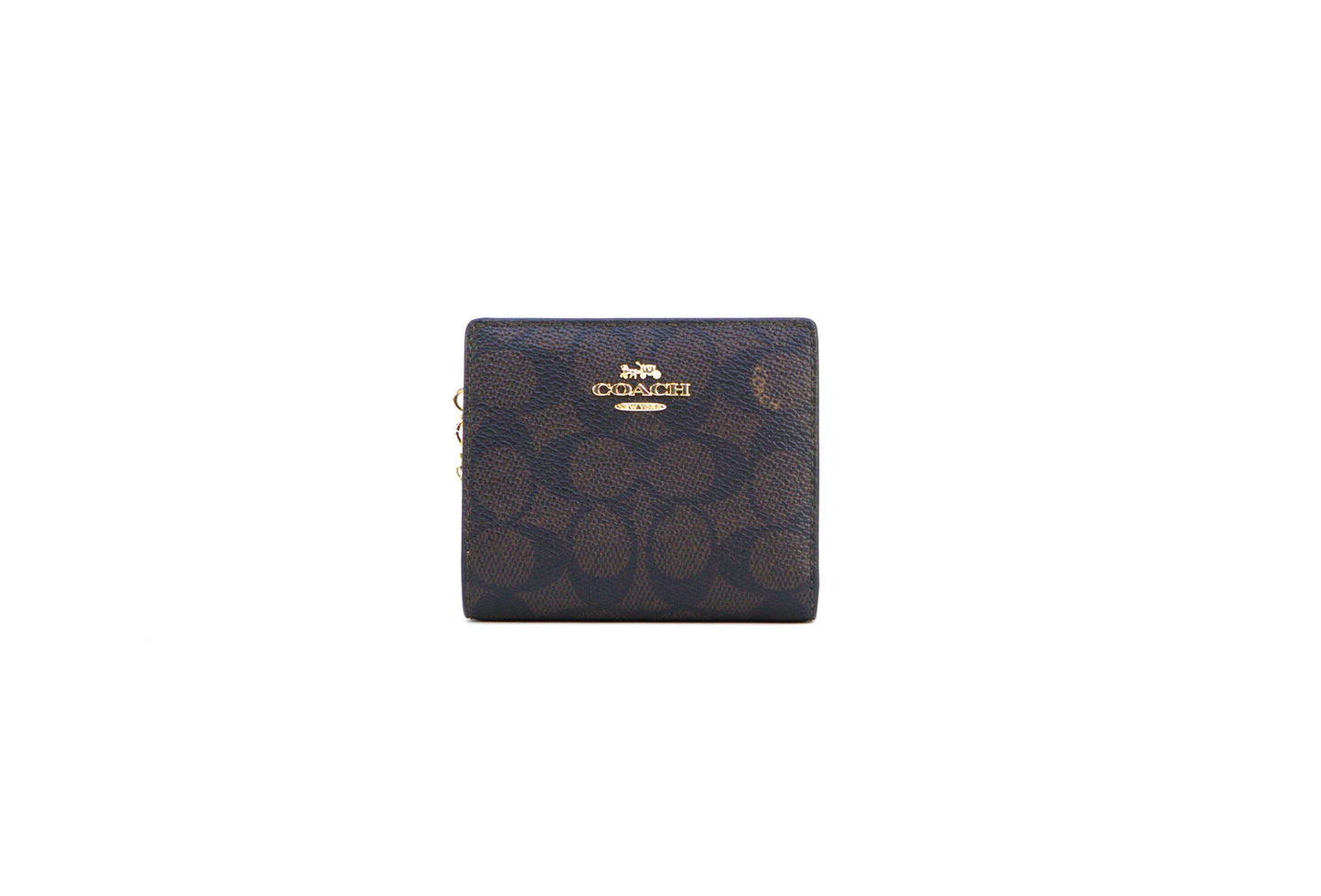 COACH CW789 SNAP WLT SIG CNVS WALNUT/BLACK