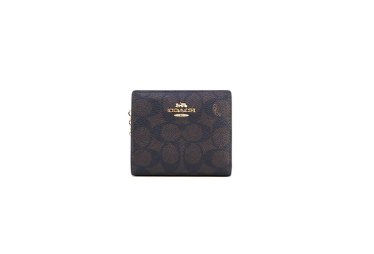 COACH CW789 SNAP WLT SIG CNVS WALNUT/BLACK