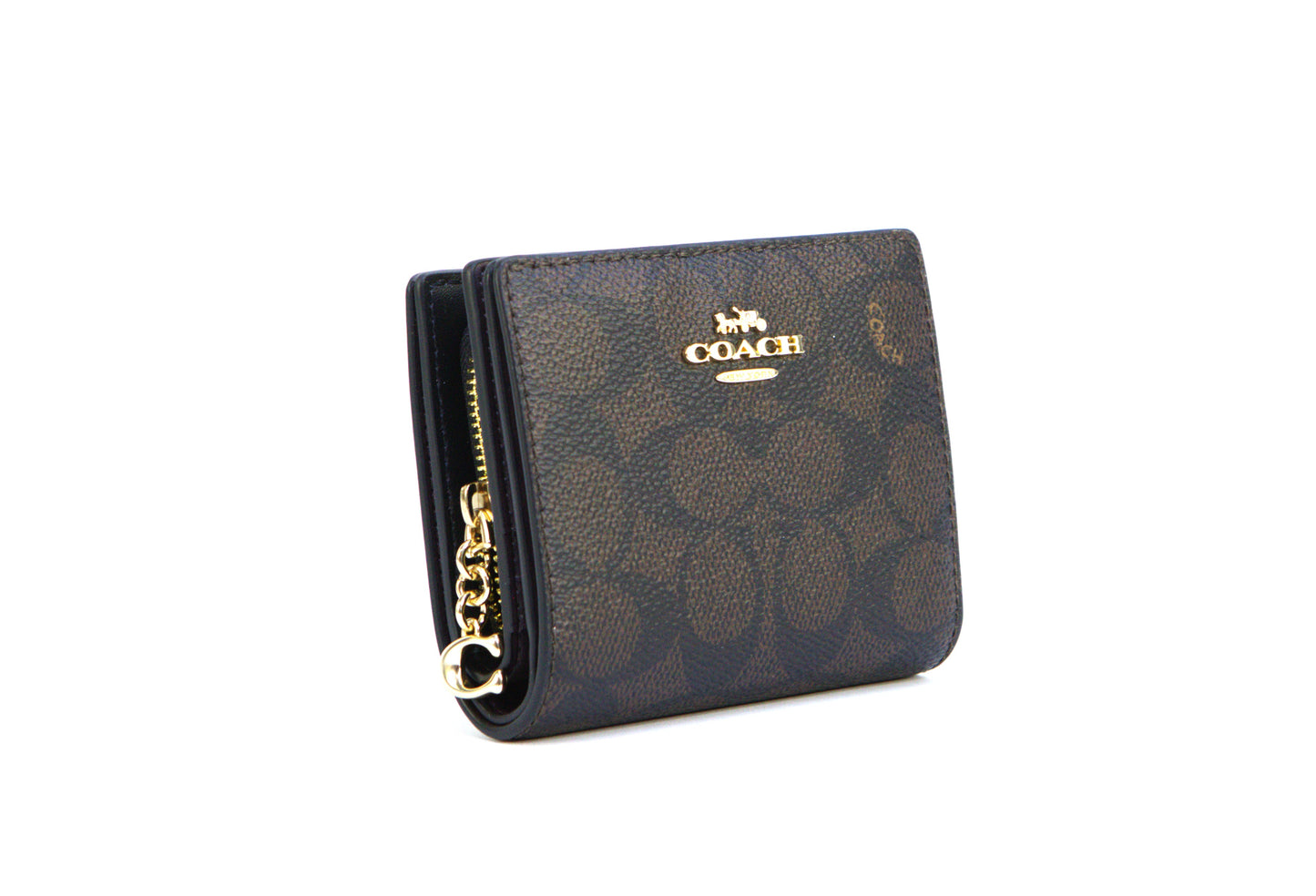 COACH CW789 SNAP WLT SIG CNVS WALNUT/BLACK