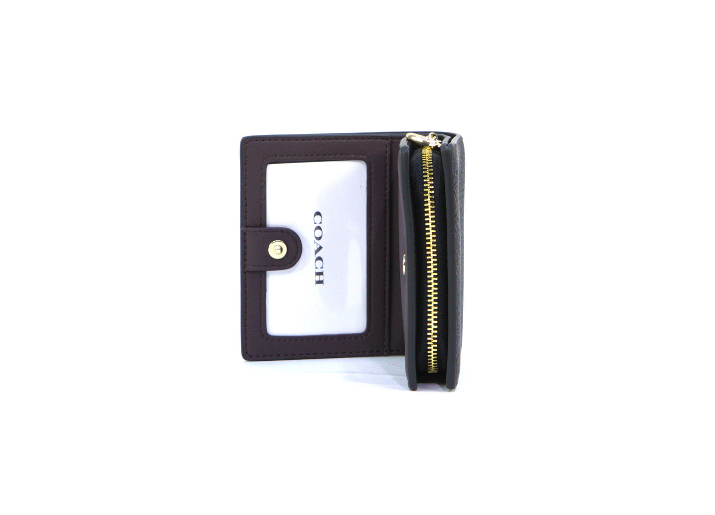 COACH CW789 SNAP WLT SIG CNVS WALNUT/BLACK