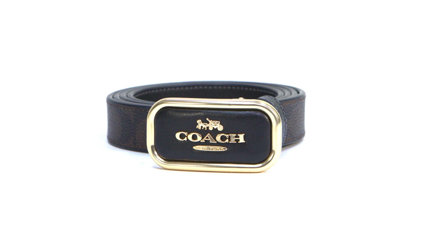 COACH CX052 IMXHE 25 CTS MORG SG BELT WALNUT/BLACK