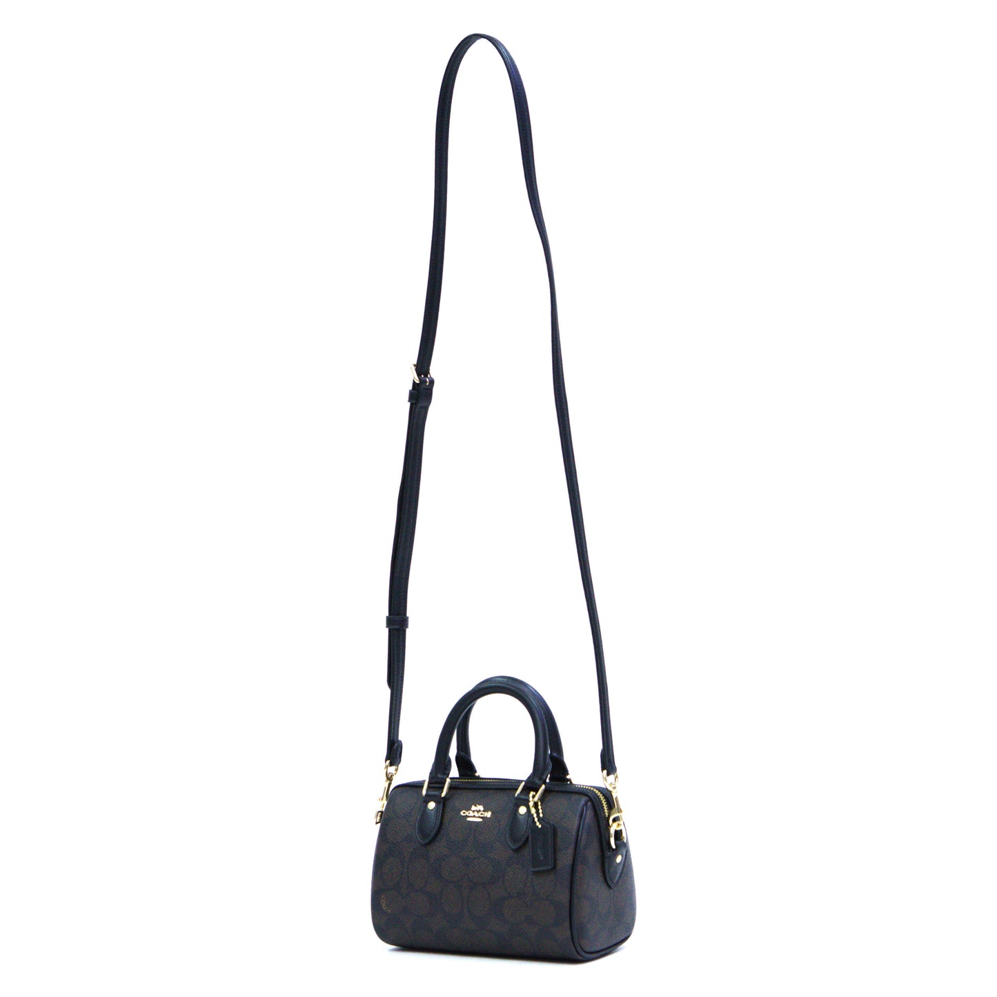 COACH CW329 MINI ROWAN CROSSBODY SIGNATURE WALNUT/BLACK