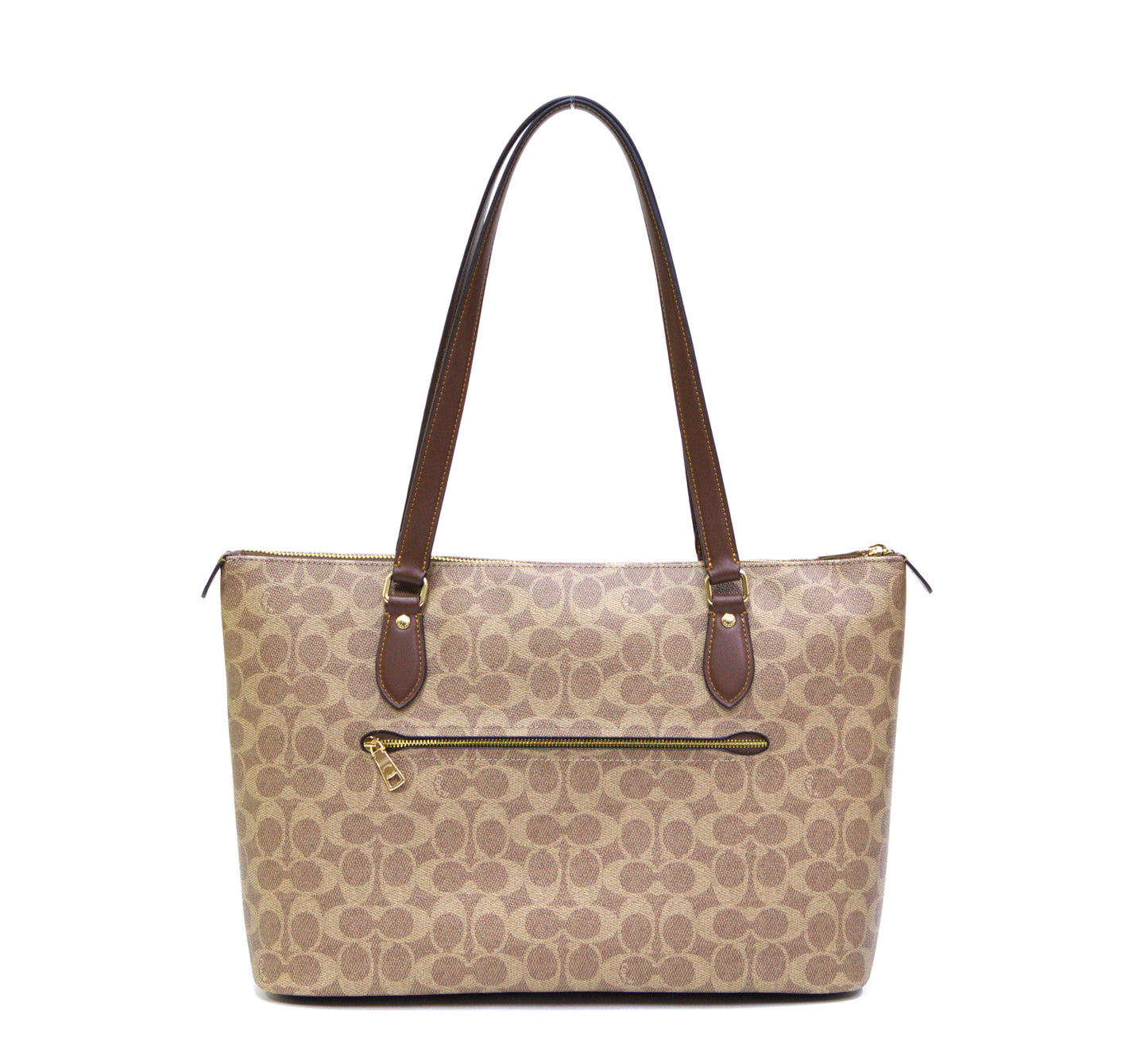 COACH CW381 SIGNATURE GALLERY TOTE TAN/BROWN