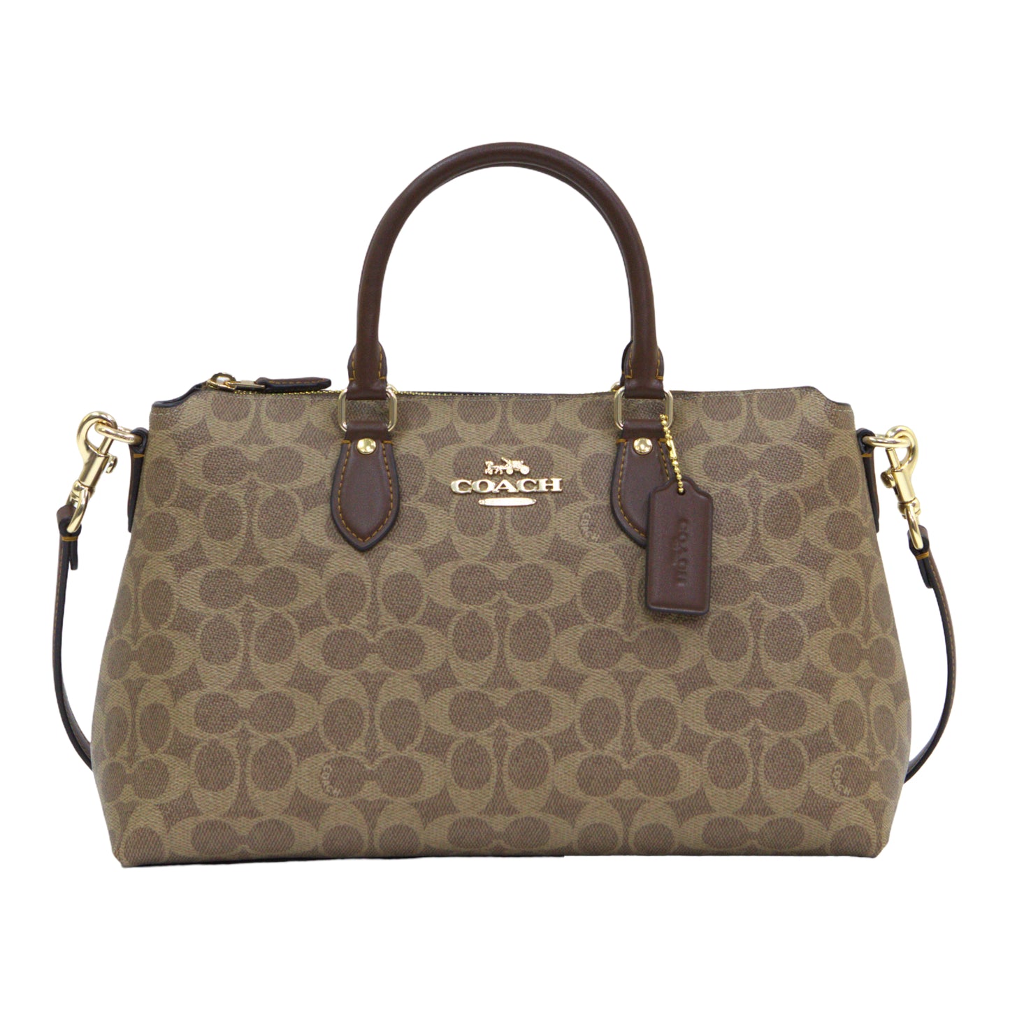 COACH CW422 SIGNATURE GEORGIA SATCHEL TAN/BROWN