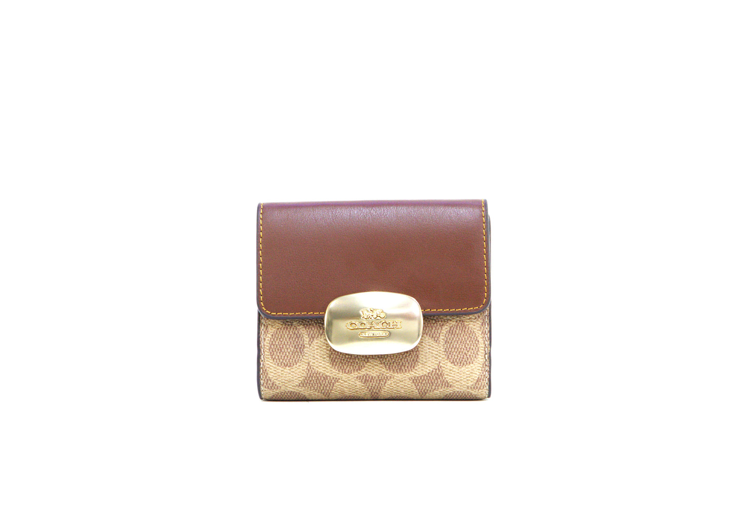 COACH CW801 ELIZA SM WALLET SIG TAN/BROWN