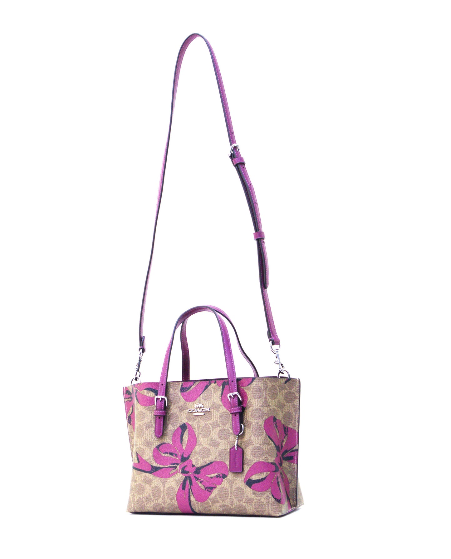 COACH CZ767 BOW PT MOLLIE 25 TAN/PINK MULTI