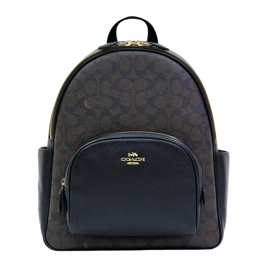 COACH CZ176 SIGNATURE COURT BACKPACK WALNUT/BLACK