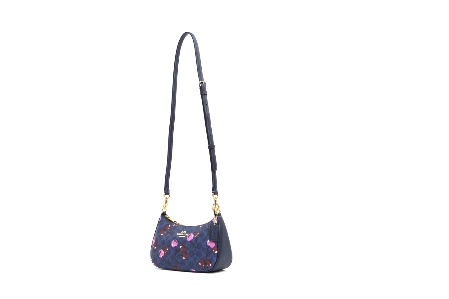 COACH CY694 SIGNATURE CHERRY TERI SHOULDER BAG DENIM MULTI