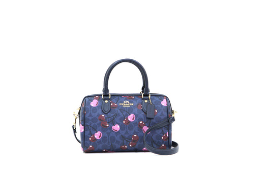 COACH CY692 SIGNATURE CHERRY ROWAN DENIM MULTI