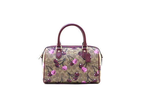 COACH CY692 SIGNATURE CHERRY ROWAN TAN/MULTI