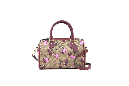 COACH CY692 SIGNATURE CHERRY ROWAN TAN/MULTI