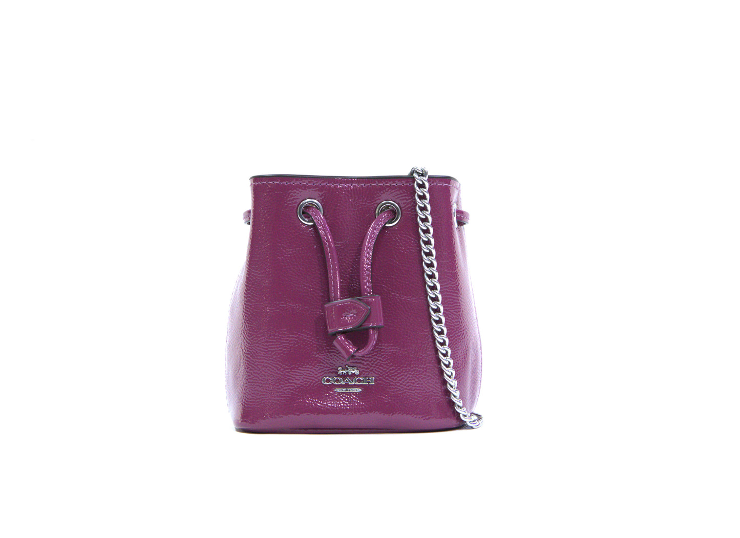 COACH CZ028 DRAWSTRING WRISTLET CRANK PINK