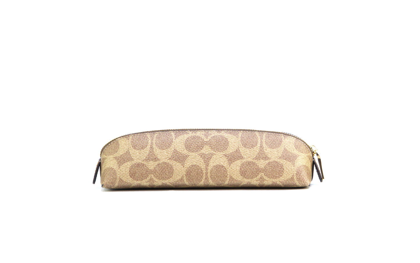 COACH CZ206 SIG LTHR PENCIL CASE TAN/BROWN