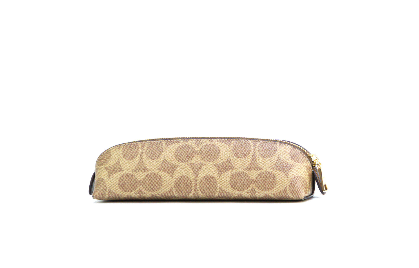 COACH CZ206 SIG LTHR PENCIL CASE TAN/BROWN