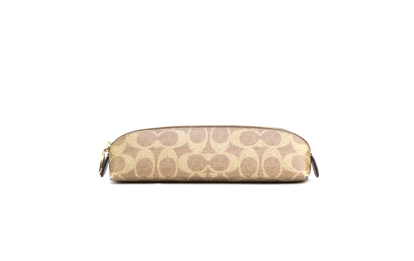 COACH CZ206 SIG LTHR PENCIL CASE TAN/BROWN