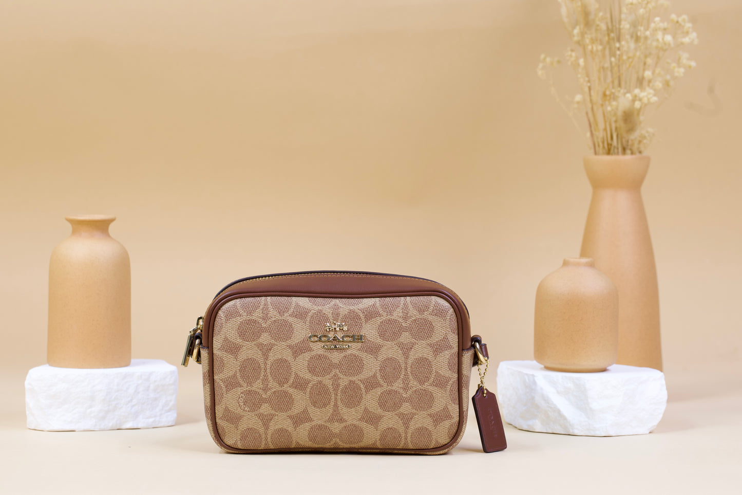 COACH CY752 MINI JAMIE SIGNATURE TAN/BROWN