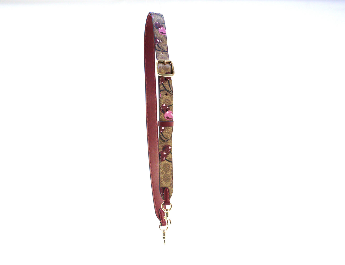 COACH CZ021 REVERSIBLE STRAP SIGNATURE CHERRY TAN MULTI