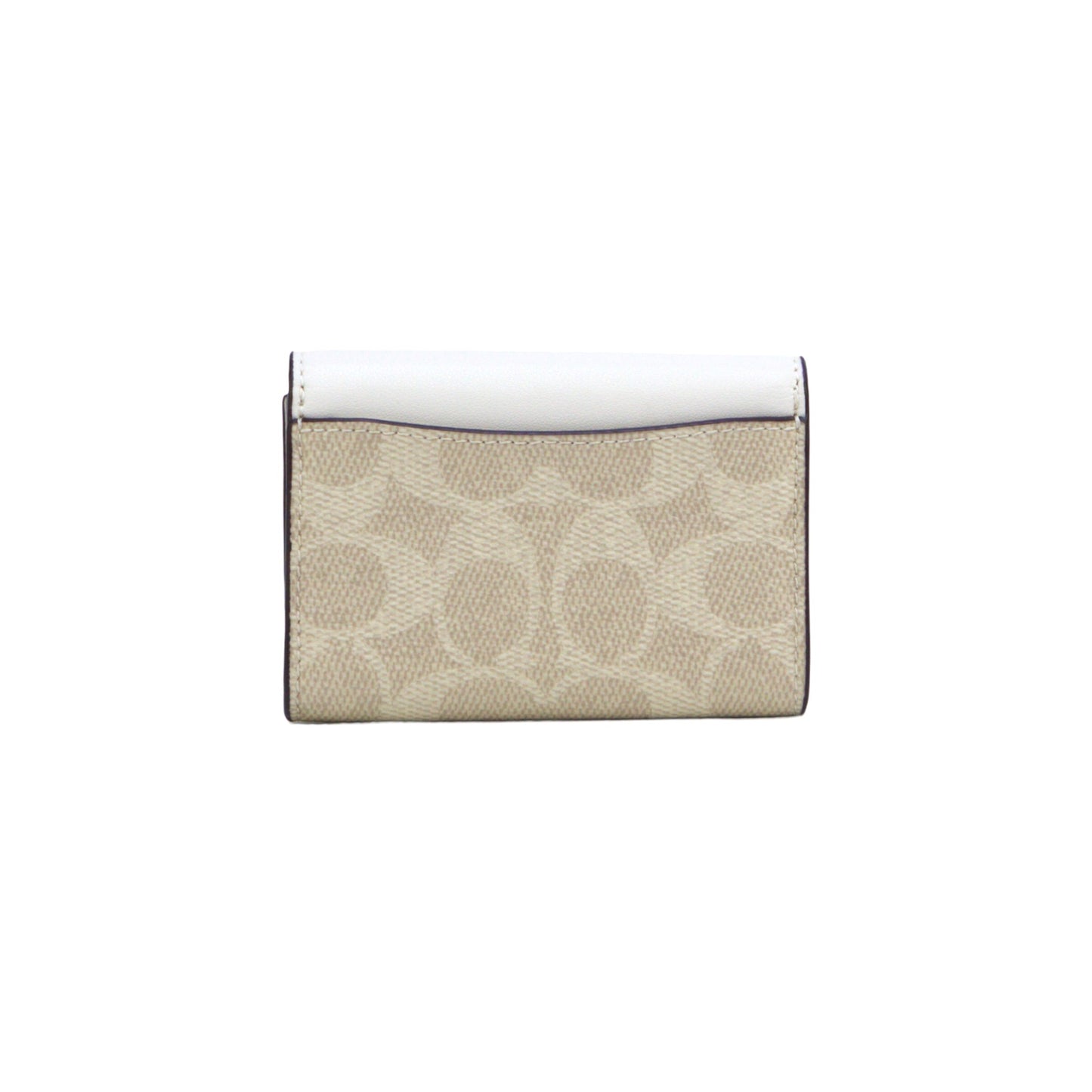 COACH CZ272 FLP CARD CASE SIG CANVAS SAND/CHALK