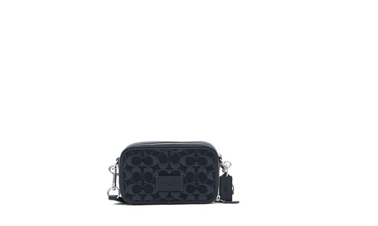 COACH CAJ35 WYATT CROSSBODY SIGNATURE DENIM BLACK