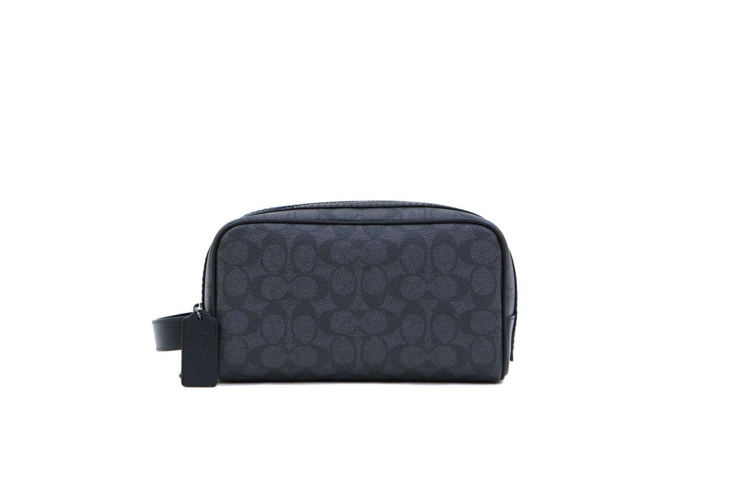 COACH CAR15 SMALL TRAVEL KIT SIGNATURE CHARCOAL/BLACK