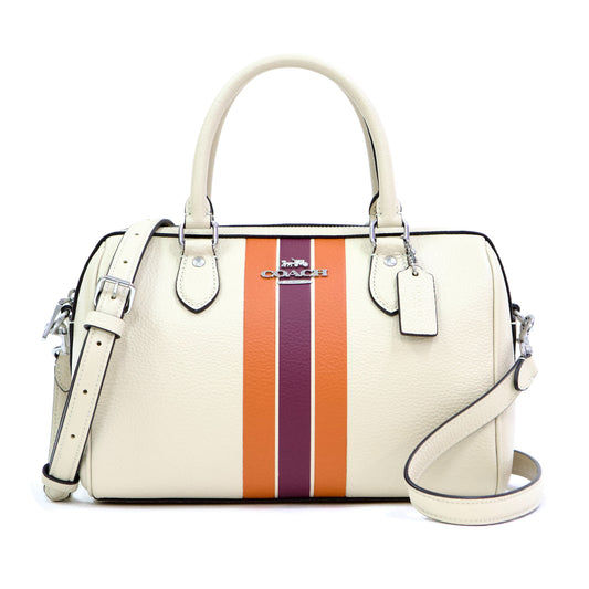 COACH CAO70  STRAP ROWAN SV/IVORY MULTI