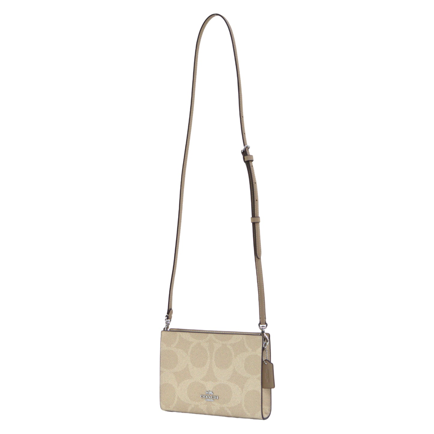 COACH CAR12 SLIM CROSSBODY MX SIGNATURE SAND/TAUPE