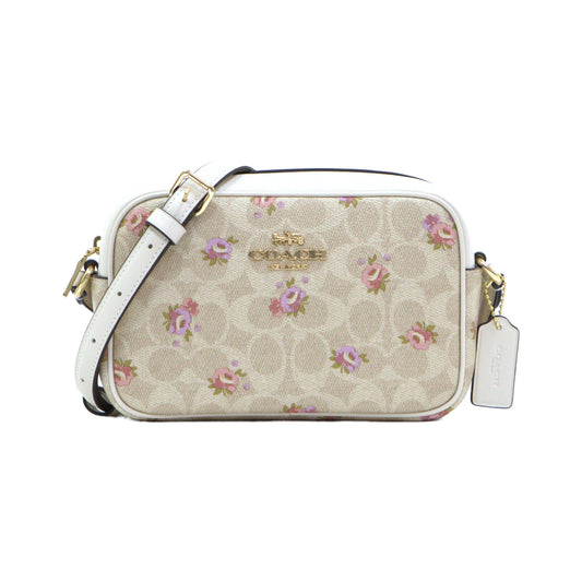 COACH CBA86 MINI JAMIE CROSSBODY SIGNATURE FLORAL SAND MULTI