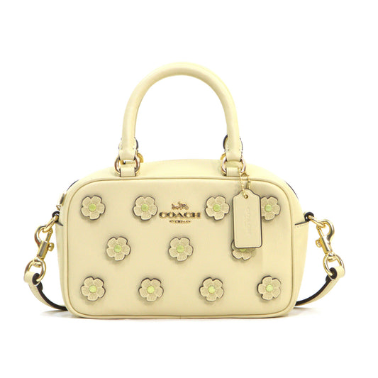 COACH CAJ99 SATCHEL CROSSBODY FLORAL APLQ MOONLIGHT