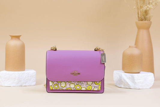 COACH CBM62 MINI KLARE CROSSBODY BLCKD FLORAL LILAC MULTI