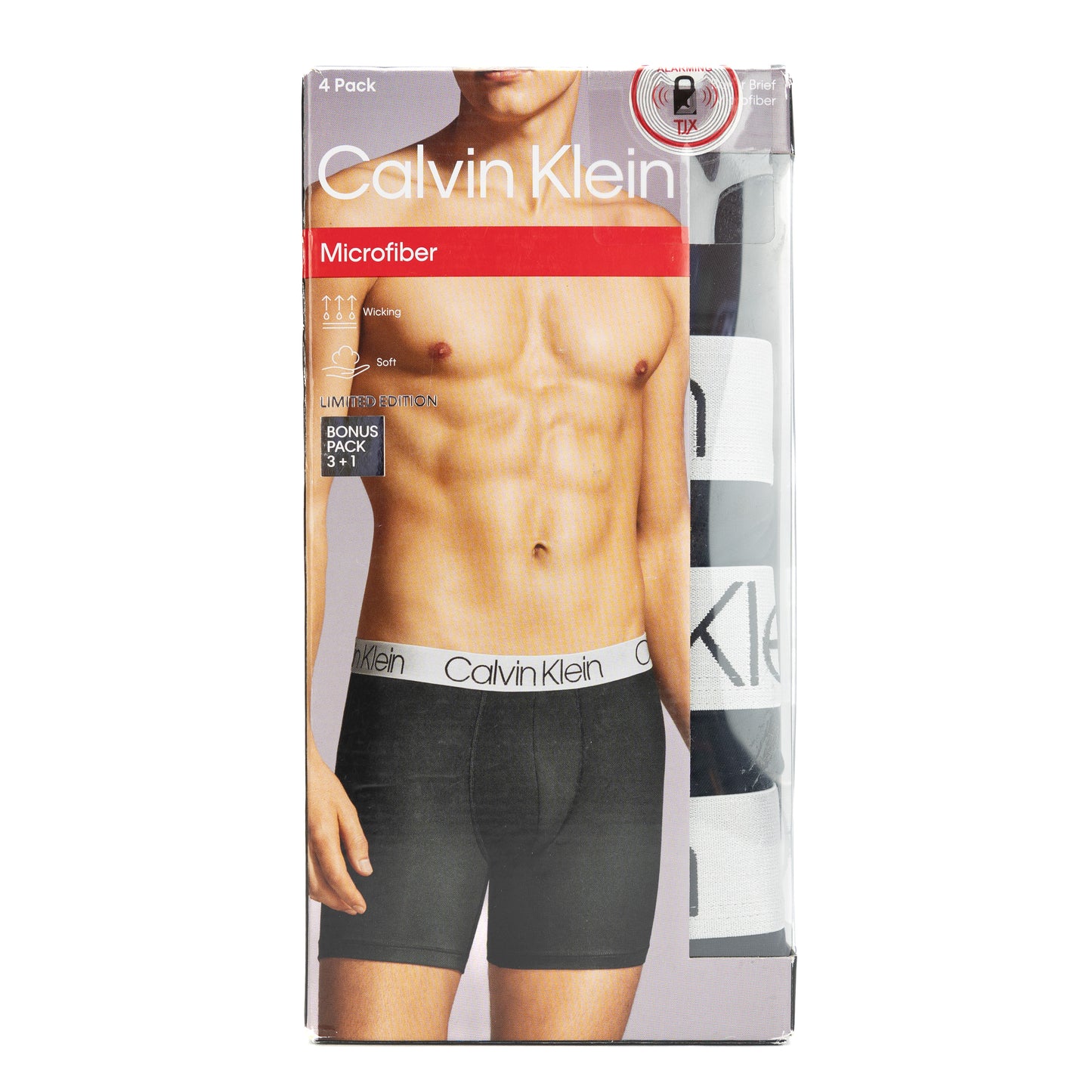 Calvin Klein Men's Microfiber Boxer Briefs Bonus 4 pack XL