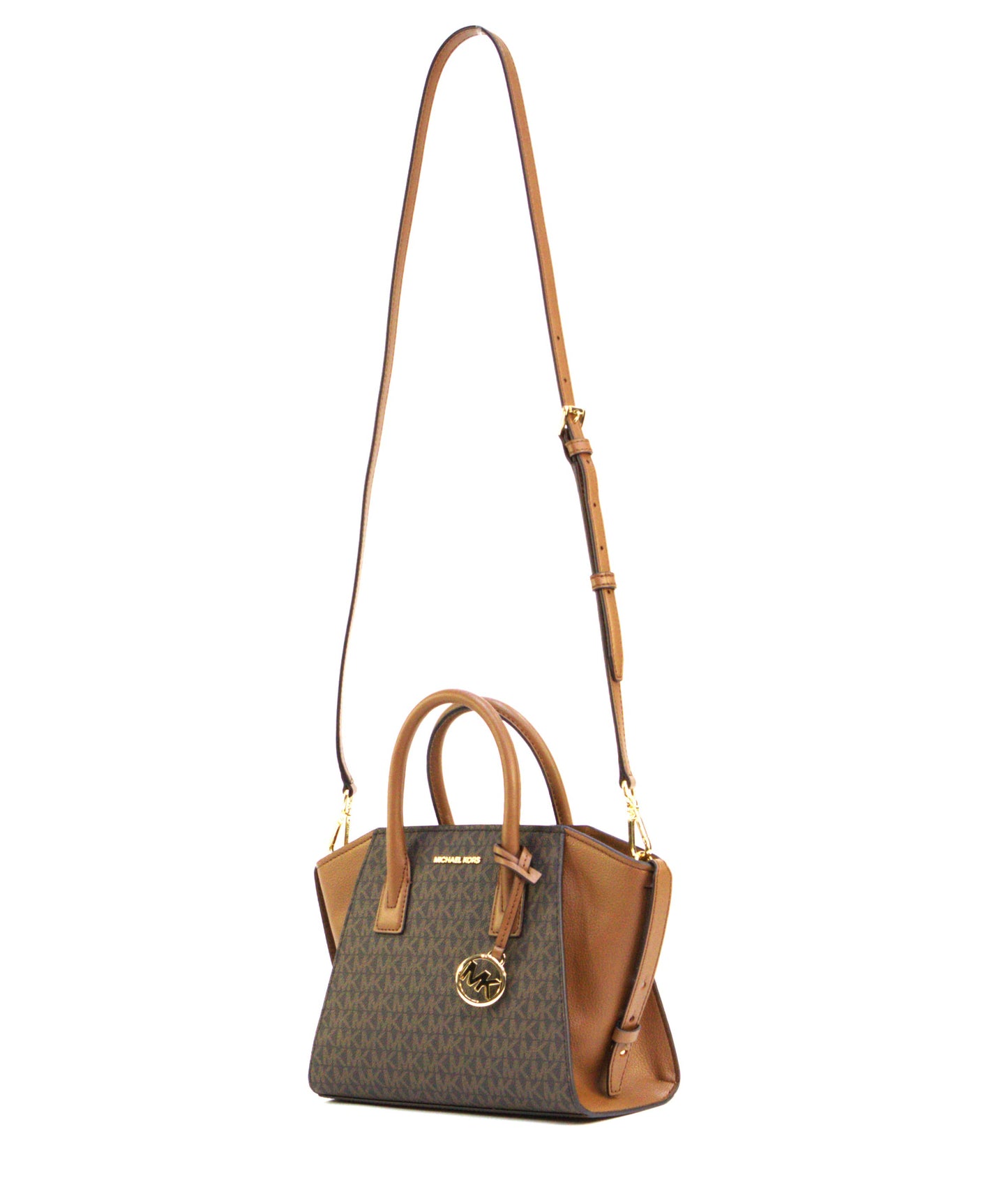 MICHAEL KORS 35F4G4VS1B AVRIL SM TZ SATCHEL BROWN