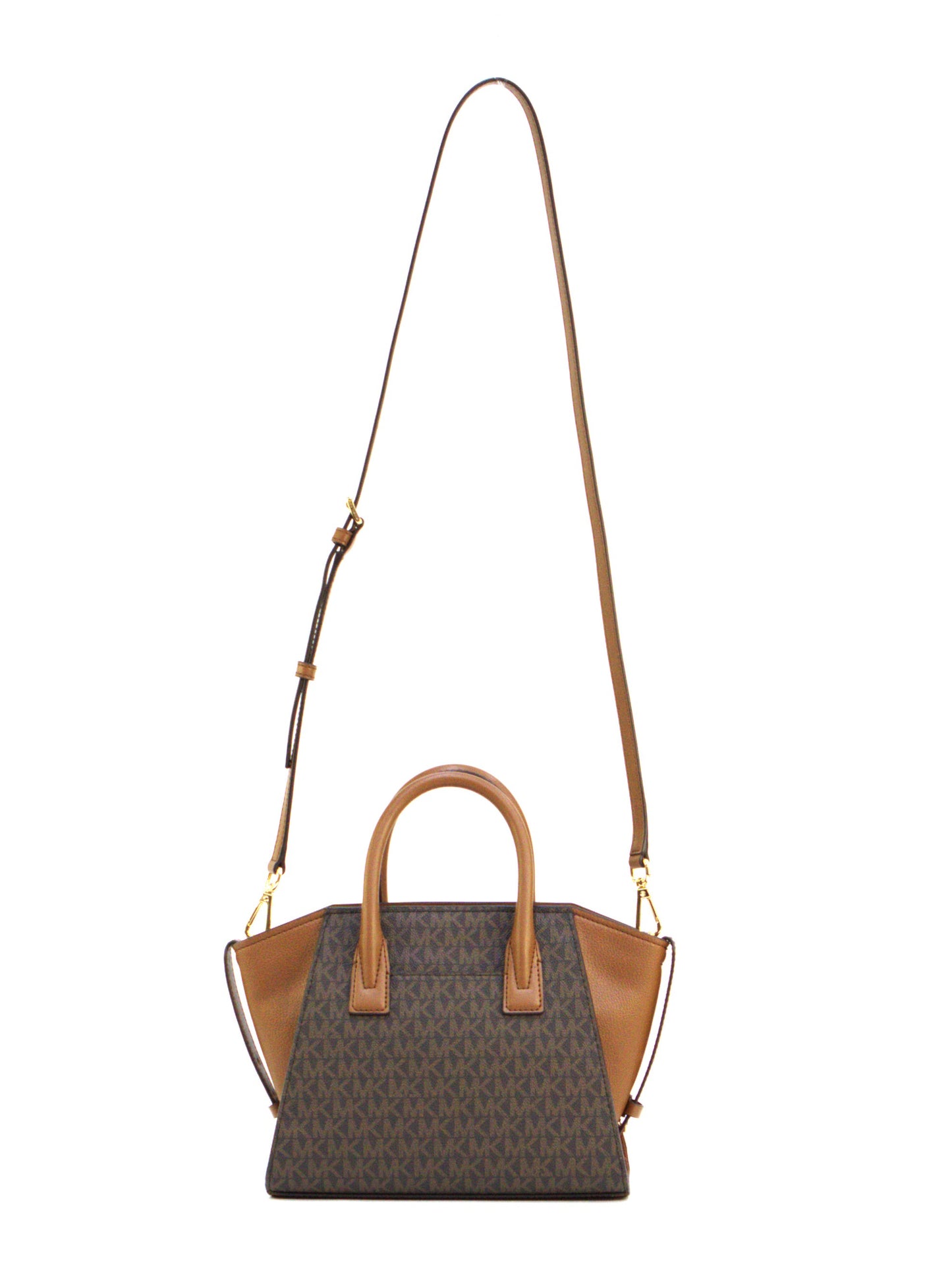 MICHAEL KORS 35F4G4VS1B AVRIL SM TZ SATCHEL BROWN
