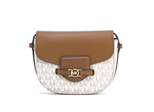 MICHAEL KORS 35F4G6RC1B REED SM SADDLE XBODY VANILLA