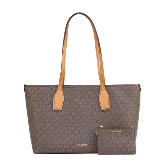 MICHAEL KORS 30F4GWYT6B CHARLIE MD TOTE W/ SM ZIP CASE BRN/ACORN