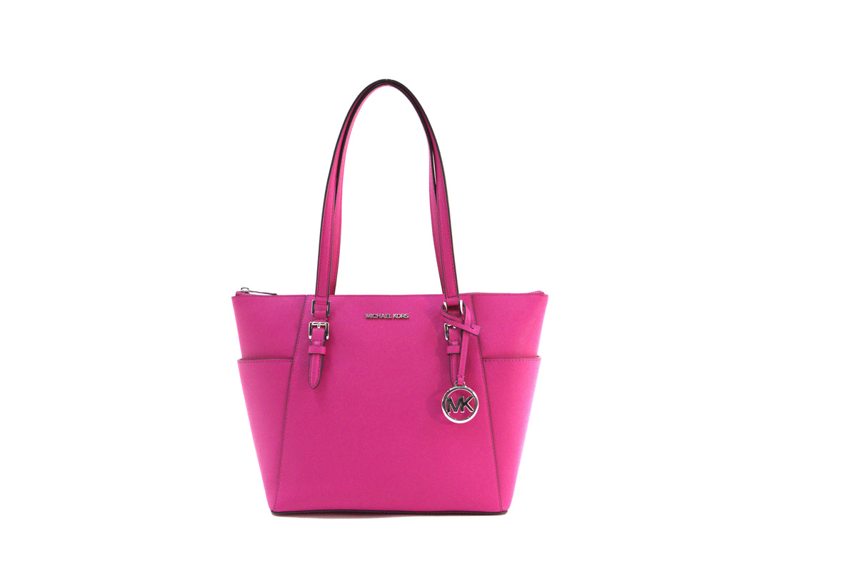 MICHAEL KORS 35F0SCFT3L CHARLOTTE LG TZ TOTE DRAGON FRUIT