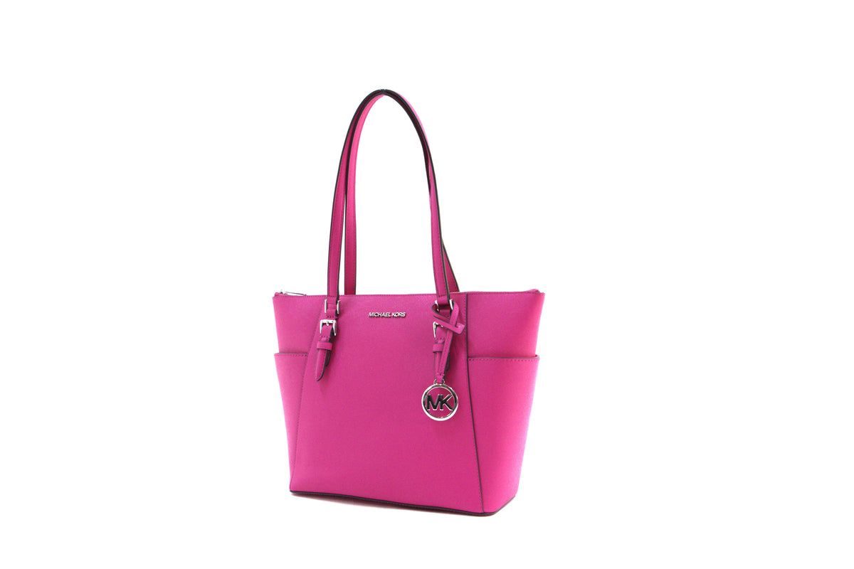 MICHAEL KORS 35F0SCFT3L CHARLOTTE LG TZ TOTE DRAGON FRUIT
