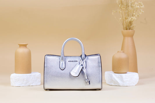 MICHAEL KORS SCARLETT 32R5SETC0T XS EW XBODY LEATHER SILVER