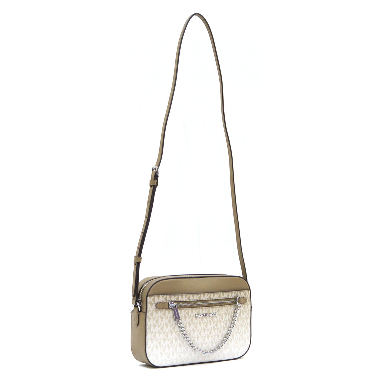 MICHAEL KORS 35R5STTC9V JET SET ITEM LARGE EAST WEST ZIP CHAIN CROSSBODY HUSK
