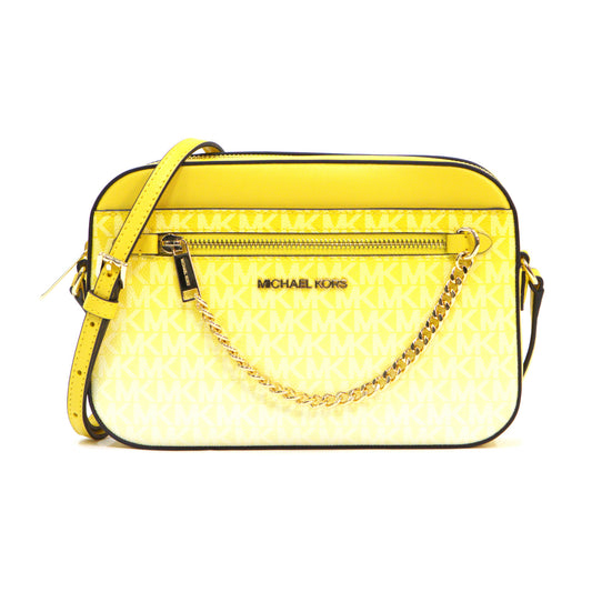 MICHAEL KORS 35S5GTTC9V JET SET ITEM LARGE ITEM ZIP CHAIN CROSSBODY DAISY YELLOW