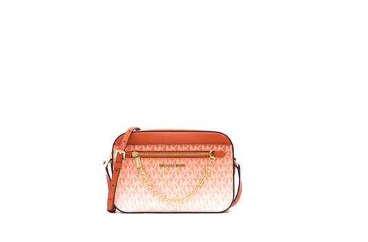 MICHAEL KORS JET SET OMBRE ZIP CHAIN RED CLAY