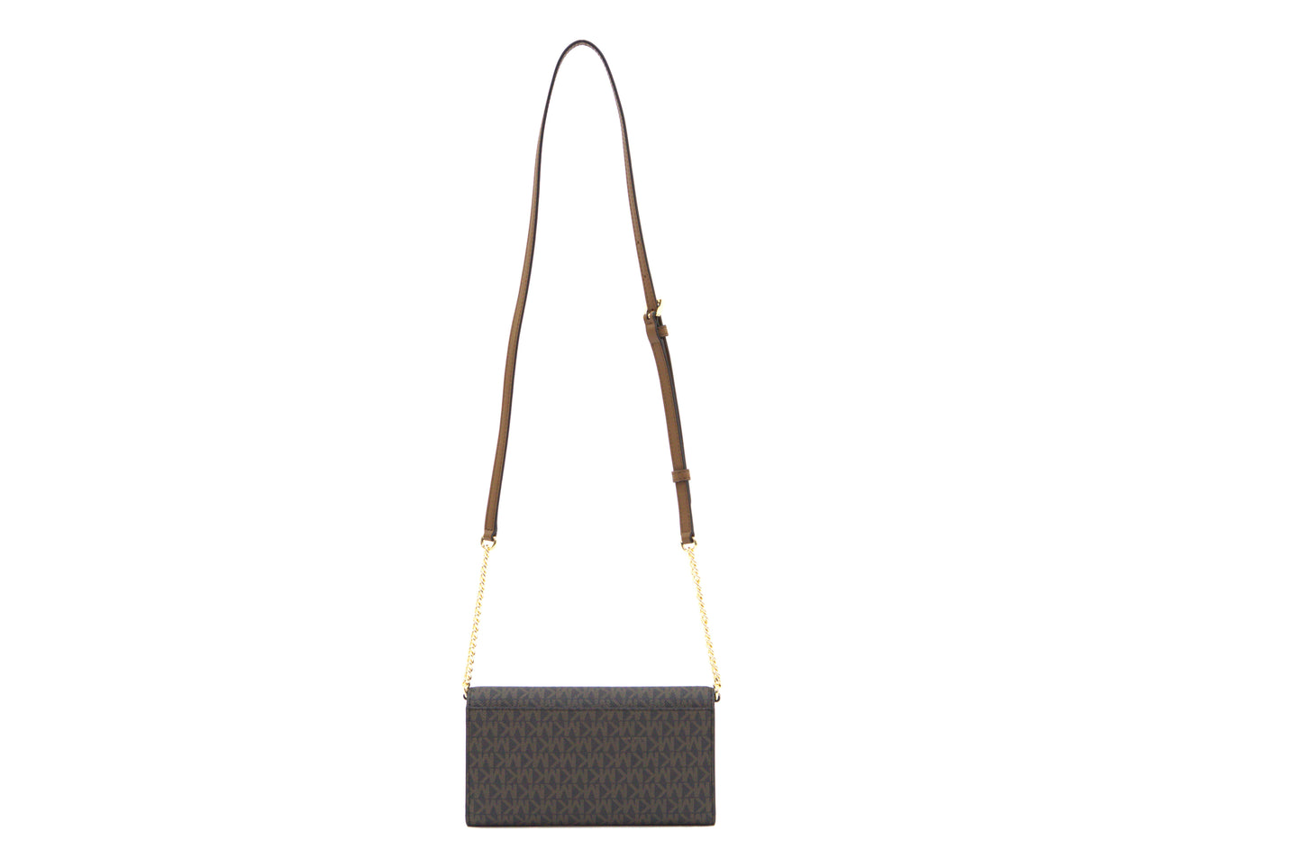 MICHAEL KORS 35S5G27C7B CARSON LARGE WALLET ON A CHAIN BROWN