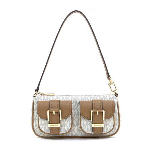 MICHAEL KORS 32S5GZCU1B ZOE SMALL CONV POUCHETTE VANILLA/ACORN
