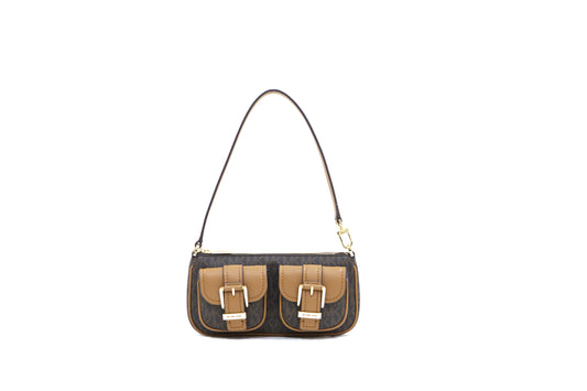 MICHAEL KORS 32S5GZCU1B ZOE SMALL CONV POUCHETTE BROWN/ACORN