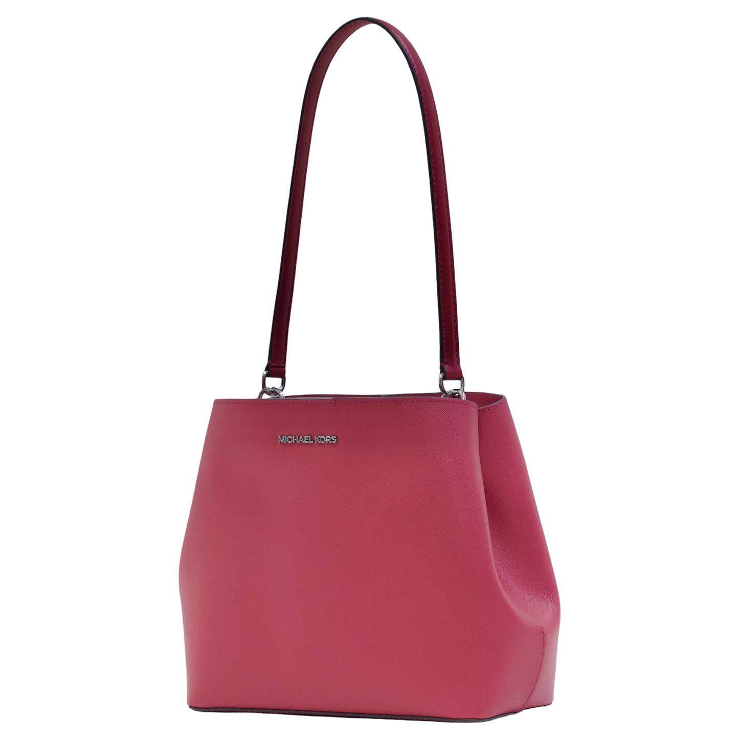 MICHAEL KORS 35S4S3FS21 PRATT MD BUCKET SHOULDER BAG DARK RASPBERRY