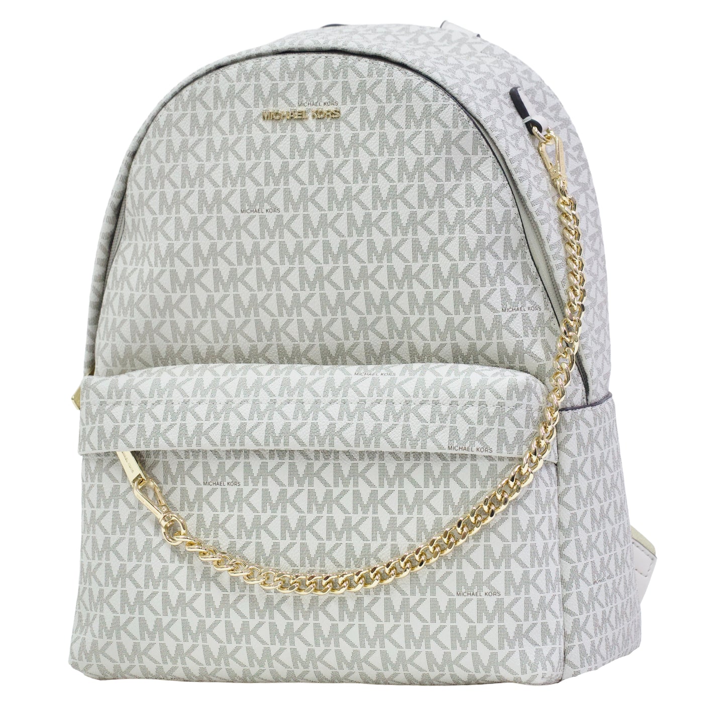 MICHAEL KORS 35F5G04B2B SLATER MD CHAIN BACKPACK LIGHT CREAM MULTI